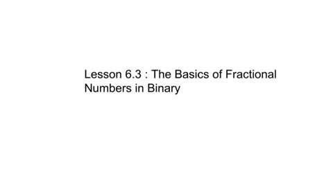 Fractional numbers in binary