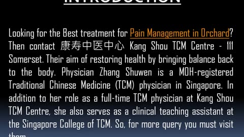 Best treatment for Pain Management in Orchard