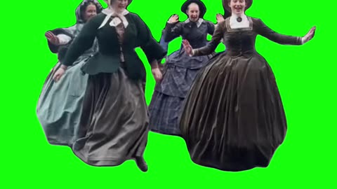 Victorian Women Dancing To Tell Ur Girlfriend | Green Screen