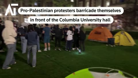 Defiant Night Columbia Students' Midnight Protest for Palestine | Amaravati Today