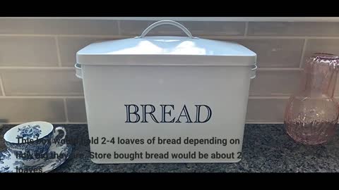 JRENINET Farmhouse Bread Box for Kitchen Countertop - Space Saving, Large Capacity Bread Storag...