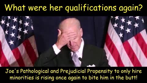 BUNGLING BIDEN'S BLINDING BIAS AT WORK AGAIN!