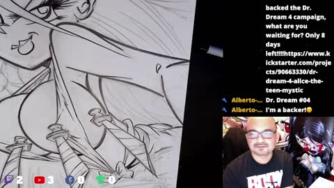 Friday Live Drawing Stream! INKING in The Blonde Assassin