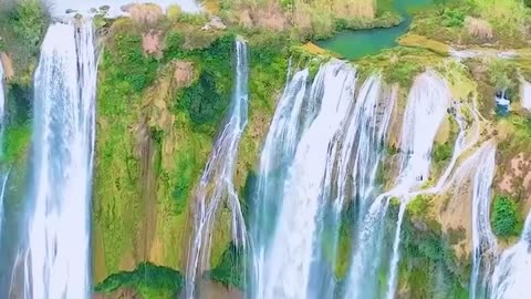 Kohloon waterfalls over Yunnan province, China
