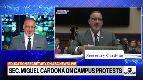 Education Secretary Miguel Cardona says ‘hate has no place on college campuses’ ABC News