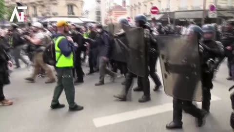 Riot police, protesters clash in Paris during May Day protests | Amaravati Today