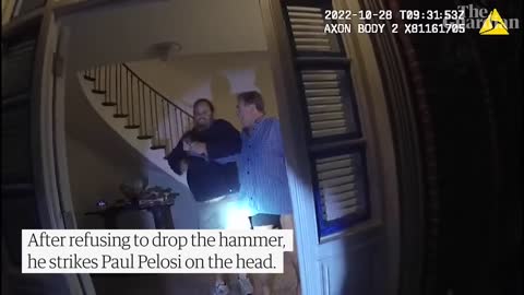 Bodycam footage shows moment intruder attacks Paul Pelosi with hammer