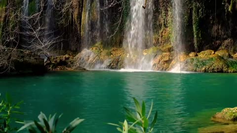 Island _ Waterfalls _ Fields _ Mountains _ Free HD Videos