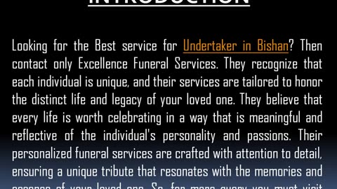 Best service for Undertaker in Bishan
