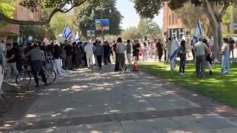 Walking around UCLA, Wearing a Yarmulke (4-28-24)