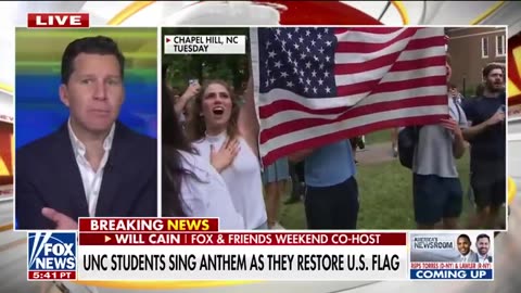 UNC students restore American flag that had been replaced with Palestinian flag