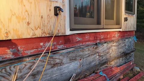 Installing Skirting on the the back of the house