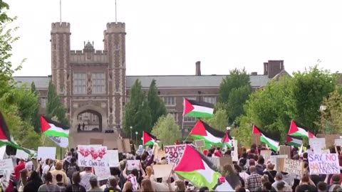 Student across the country protest against israel