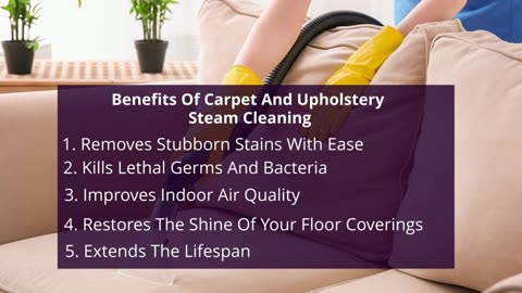 How Does Carpet And Upholstery Steam Cleaning Work?