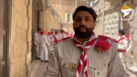 member of the Roman Catholic Scouts in occupied #AlQuds, describes how in solidarity with Gaza