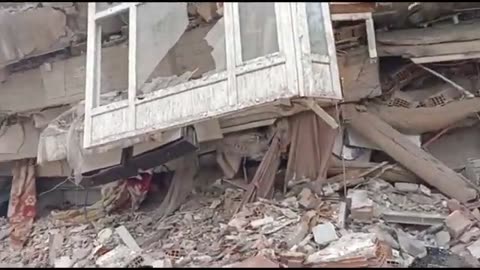 Horrific aftermath in Diyarbakir, Turkey following a 7.8 magnitude earthquake .