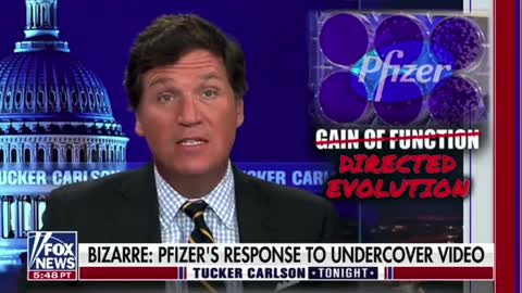 TuckerCarlson Covers Pfizer "Bizarre" response to #DirectedEvolution ADMITTING their involvement