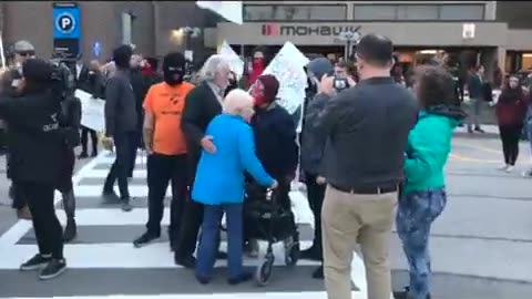 Sep 29 2019 Canada 1.0 Dave Rubin event, antifa blocking and calling old people Nazis