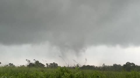 Tornado on the ground of Carbondale, Illinois