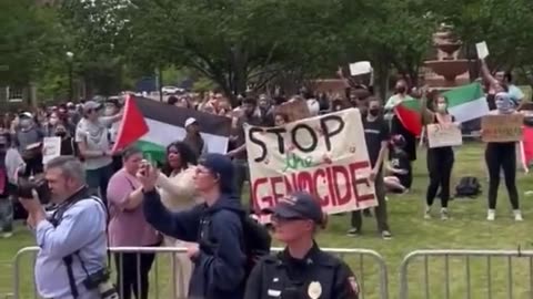 LEGENDARY: Frats Overwhelm Anti-Israel Protests With Powerful Rendition Of The National Anthem