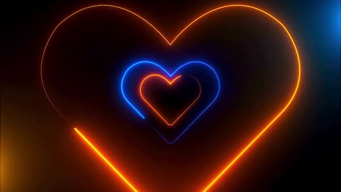 677. Neon Lights Love Heart Tunnel💜Purple Heart Neon Heart