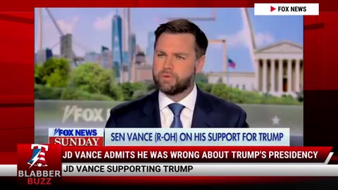 JD Vance Admits He Was Wrong About Trump's Presidency