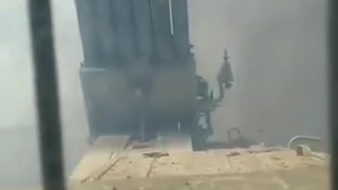 Ukrainians Firing a Heavy Grad Launcher