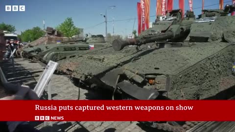 Russia shows off Western military hardwarecaptured in war in Ukraine | BBC News