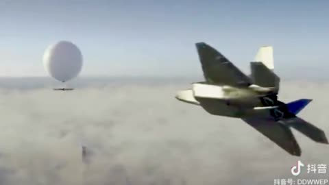 China Spy Balloon Vs F-22 Raptor Spoof Video