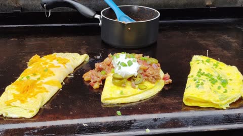 How to Make Omelets on the Griddle