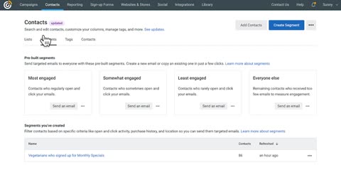 Create a contact segment based on Shopify store activity - Constant Contact