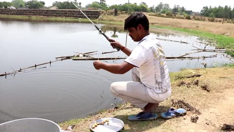 Fishing Video || Village boys know very well which method to use to get fish || Best hook fishing