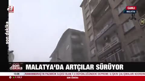 🇹🇷A building was destroyed in a live broadcast in Malatya