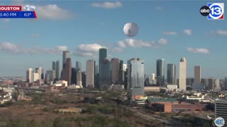 Chinese Spy Balloon Over Houston Texas