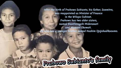 Little Prabowo Subianto with Family