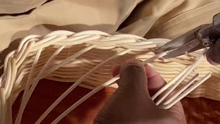 How rattan basketry weaving is done.