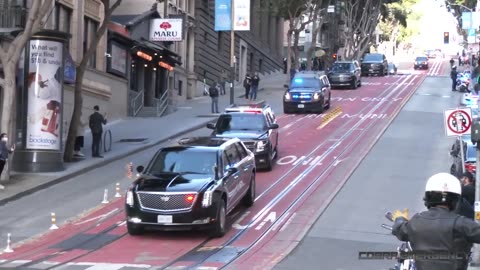 Chinese President Xi vs US President Biden's motorcades in San Francisco 🇨🇳 🇺🇸