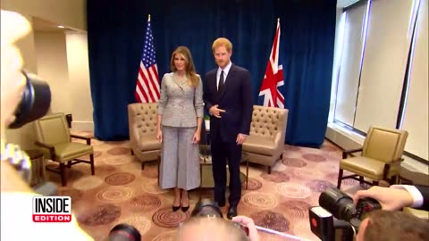 What Hand Sign Did Prince Harry Make During Photo With Melania Trump?