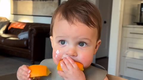 Child funny Eating 🤣_Cute baby !