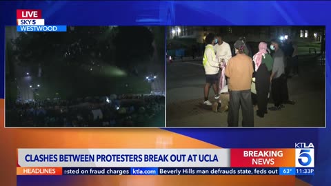 Violence erupts amid dueling demonstrations at UCLA