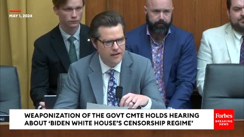 Gaetz Grills Ex-Top Biden Aide About Censorship Requests: 'Are You Talking About Pres. Biden?'