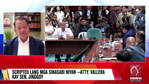 Scripted lang ang mga sinabi Sen. Jinggoy sa Senate hearing —Atty. Valera
