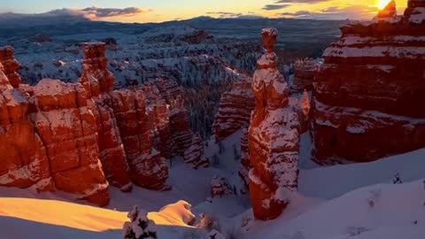 Fresh Snow at Bryce #Utah #Sunrise