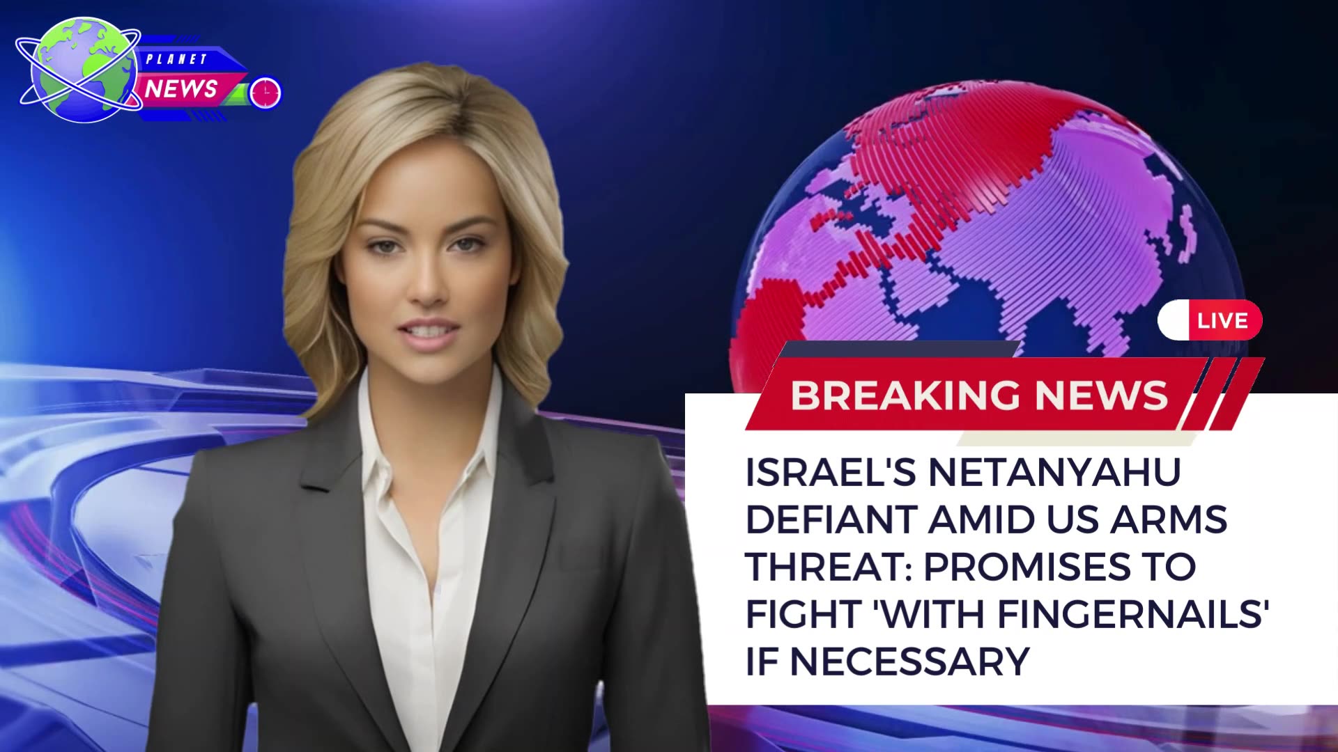 Israel's Netanyahu Defiant Amid US Arms Threat Promises to Fight 'With Fingernails' if Necessary