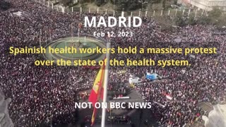 Spanish, Health Workers Hold a Massive Protest!