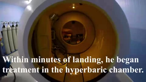 Scuba diver documents his life-saving treatment in hyperbaric chamber