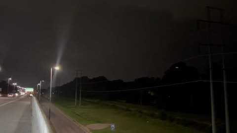 Power flashes as tornado hits Huntsville Alabama