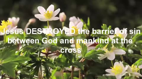 JESUS DID IT! JESUS DESTROYED THE BARRIER OF SIN BETWEEN GOD AND MANKIND!
