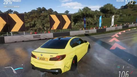 Forza Horizon 5 Gameplay - Sprint Race on Curved Roads - Tuned BMW - 2024