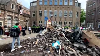 Dutch police break up pro-Palestinian student protest